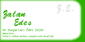 zalan edes business card